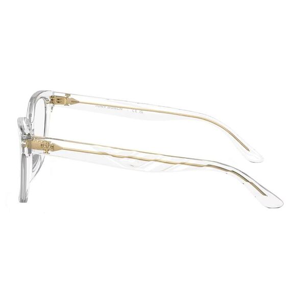 Tory Burch TY 2132U 1821 Clear Transparent Plastic Rectangle Eyeglasses 51mm